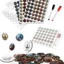 CZYY RPG Dry Erase Token Set - 192 PCS | Reusable Blank Tokens, Creature Tokens, 5E Class Characters with Maker Pens | Ideal for DND, Pathfinder, TTRPGs, MTG & Board Game