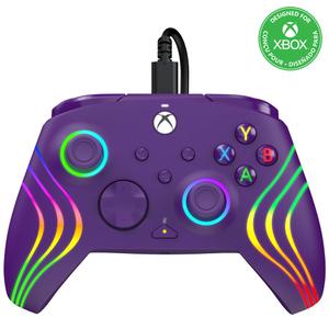 PDP Gaming Afterglow Wave Enhanced Wired Controller for Xbox Series X|S, Xbox One, Windows 10/11 PC, Advanced Programmable Gamepad, Customizable Lighting, Licensed by Microsoft, Companion App: Purple