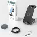 Wireless Charger for Samsung, 3 in 1 Wireless Charging Station for Samsung Galaxy Watch 8 7 6 5 4 3 Pro Classic Galaxy Buds 3/2 Pro,Charger for Samsung Galaxy S25 Ultra/S25/S24/S23/S22/S21/Note20