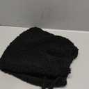 Women Fuzzy Warm Peruvian Beanie Hat Fleece Lined Soft Beanie Windproof Earflap Trapper Cap with Chin Strap (Black)