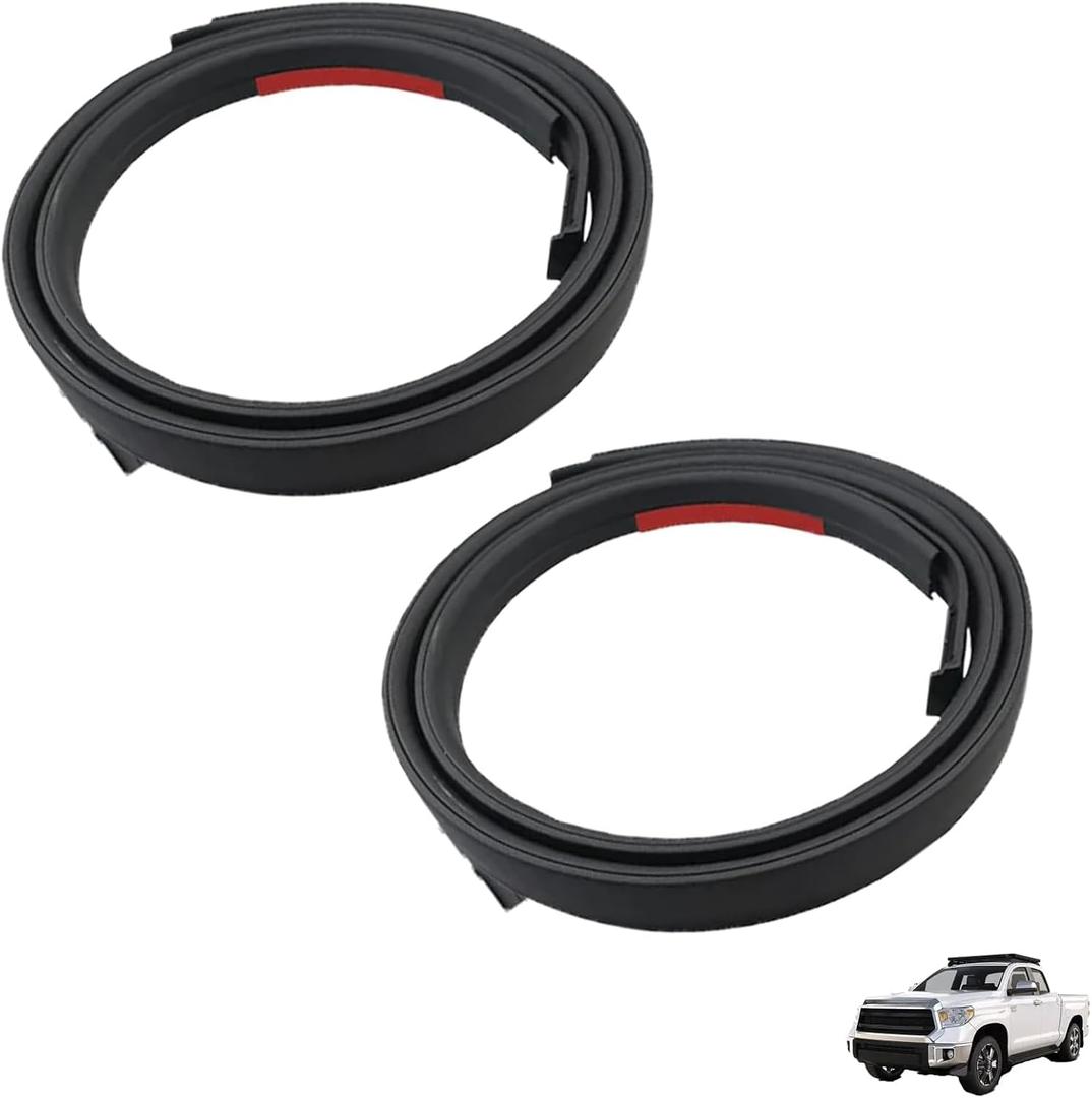 Pair Roof Molding Drip Weatherstrip Car Side Trim Seal Strip Fit for Toyota Tundra 4 Full Doors Crew Cab 2007-2020 Replace 75552-0C060 75551-0C060 755520C060 755510C060(Not Fit Double Cab)