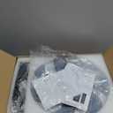 Low Profile Bladeless Ceiling Fan with Lights & Remote - 19.7" Flush Mount Fandelier Light Fan for Bedroom/Kitchen, 3000-6000K Dimmable LED, 6-Speed Modern Fan with Lights for Home/Office (Black-Style 2)