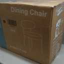 Dining Chairs Set of 2, Mid Century Modern Chair Round Upholstered Curved Backrest, Kitchen Vanity Living Room Chairs with Black Metal Legs, OrangeM