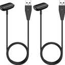 Charger Cord Replacement for Fitbit Charge 5/Charge 6/Luxe Smartwatch, Reset Button Cable (3.3Ft/2 Pack)