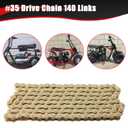 KAMIER #35 Drive Chain 140 Links Gold with Chain Breaker Tool for 79cc 97cc 100cc 2.8hp Coleman CT100U CC100X RB100 Mega Monster Moto MMB80 MMB105 Baja Doodle Bug DB30 Motovox Mini Bike Go Kart Parts