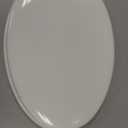 MAYFAIR 1844BNA 000 Toilet Seat with Brushed Nickel Hinges will Never Come Loose, ELONGATE, White - Brushed Nickel
