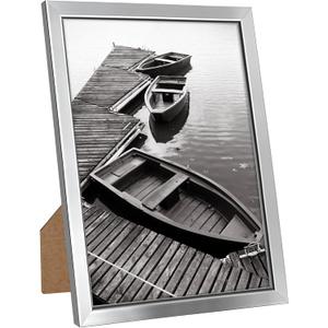 Giverny 8x10 Picture Frames, Silver Photo Frames for Wall or Tabletop Display, Simple Design Glossy Finish Frame Perfect for Home Decoration, Office, Hotel and Various Ceremonies Praties