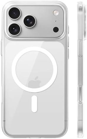 TORRAS Magnetic Slim Fit for iPhone 17 Pro Case 6.3 inch, Ultra-Thin, Compatible with MagSafe, Lightweight Matte Anti-Scratch Hard PC Cover Phone Case for iPhone 17 Pro OriginFit, Clear