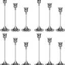 Candlestick Holders Silver, 12 Packs Taper Candle Holder for Candlesticks, Candle Sticks Holder Decor for Home Decor