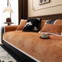 Sofa Cover 1 2 3 4 Seater Non Slip, Sofa Slipcovers Washable Chenille Textured, All Season Decorative Cushion Covers, Sectional Couch Covers Protectors from Pets Kids Orange 70 * 90cm/1Piece