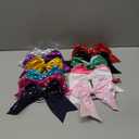 inSowni 12 Pack X-Large Big Glitter Sequin Cheer Bow Hair Ties Scrunchies Bands Ponytail Holders Elastics for Baby Toddlers Girls Women