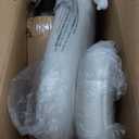 White Square Swivel Stool with Wheel for Work SPA Shop Massage Height-Adjustable and Cost-Effective Rolling Stool Chair with Back