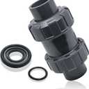 PVC True Union Check Valve, 1'' Slip Swing Full Port Utility Valve for Backflow Prevention