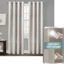 Zenna Home 100% Blackout Window Curtain, Everly Room Darkening, Easy to Install with Grommet Top (1 Panel), 50 inches x 84 inches, Ivory