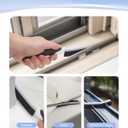 2 x Crevice Cleaning Brushes, Scrub Brush for Hard to Reach Small Space, Home Essentials, Cleaning Supplies, Cleaning Tools for Household Use, Bathroom, Shower, Kitchen, Toilet, Window (3, Black)