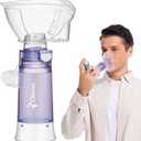 Inhaler Spacer for Adults, Spacer for Inhaler with Silicone Mask, Anti-Static Chamber & Exhalation Valve, Enhanced Medication Delivery, Easy to Use & Clean