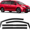Voron Glass in-Channel Extra Durable Rain Guards for Toyota Sienna 2011-2020, Window Deflectors, Vent Window Visors, 4 Pieces - 200526