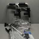 Folding Walker with 2 Skis and 5" Wheels, Lightweight Walkers for Seniors and Adults, Supports Up to 350 Pounds, Adjustable Height, Compact Standard Walker, Black