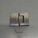 180 Degree Glass Shower Door Hinges, Heavy Duty Brushed Nickel Glass Door Hinge for Bathroom, 1 PCS 304 Stainless Steel Shower Door Hinges for 1/4" to 1/2" Frameless Shower Door