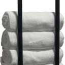 Towel Racks for Bathroom Wall Mounted 36 Inch,Industrial Pipe Storage Organizer Towel Holder(Black)