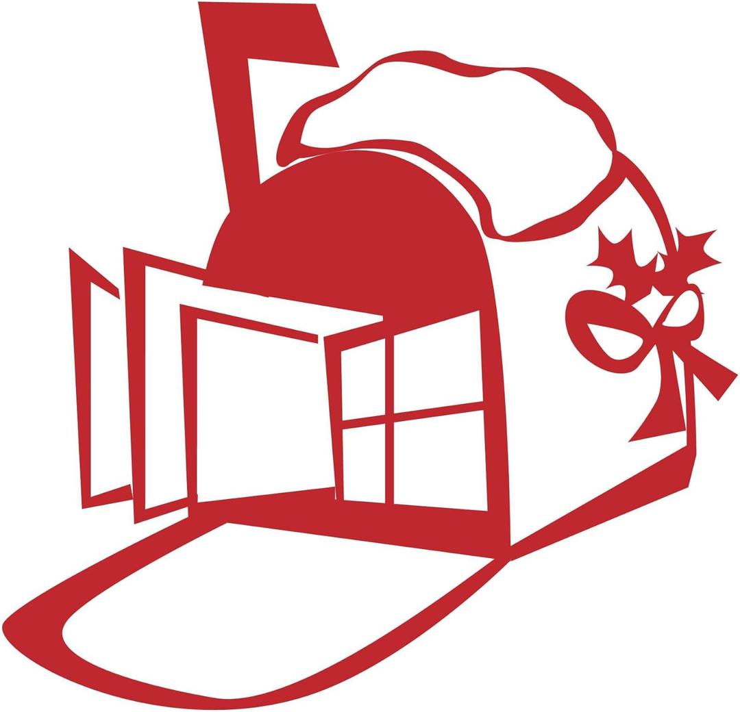 Family Beautiful Sign Wall Decal Decoration Christmas Holidays Dcor Christmas Mailbox Silhouette Dcor Holiday Gift Lasts Years and Easily Removable - Size: 30 in(W) x 30 in(H)