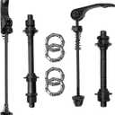 Bike Quick Releases Set, 1 Pair MTB Quick Release Bicycle Hub Road Mountain Bike Front & Rear Axle Hollow Shaft Set with 25mm Wheel Hub Steel Ball for Road Bike, Mountain Bike