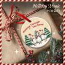 2 x KILYHOME Duck Christmas Ornament 2025 - "Honking Through Snow Ceramic Ornament, Cute Goose Decoration - Rustic Animal Decor, Duck Xmas Holiday Keepsake, Ideas for Goose Lovers