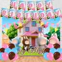Monster Theme Party Supplies Cartoon Birthday Party Decorations Monster BU Party Banner Backdrop Ballons Decoration for Anime Theme Birthday Party