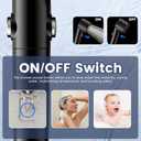 Filtered Shower Head with Handheld, High Pressure 5-Spray Shower Head with Filters for Hard Water, ON/OFF Switch Showerhead for Pets Bath, Shower Heads Filter - Remove Chlorine, Reduce Dry Itchy Skin (Black)