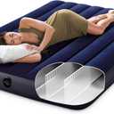 Intex 64758E Dura-Beam Standard Downy Air Mattress: Fiber-Tech, Full Size, 10in Bed Height, 600lb Weight Capacity, Pump Sold Separately