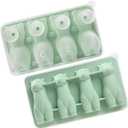 Cute Ice Tray, Novelty Animal Ice Mold, 11.1x19.5x4.9cm, Alpaca Shape Silicone Candy Moulds, 4-Cavity Design for Whiskey Cocktails, Tea, Coffee, Cupcake Toppers, Kitchen Tool (Green)
