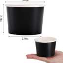 WUWEOT 120 Pack Paper Ice Cream Cups, 8 Oz Disposa Dessert Bowls, Party Supplies Treat Cups Food Cup for Hot and Cold Food, Soup, Sundae, Frozen Yogurt