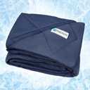 PetAmi Premium Cooling Dog Blanket | Lightweight Fluffy Pet Throw Blanket Bed Cover for Dogs, Cat, Puppies | Pet Blanket Furniture Protector Couch Sofa | Reversible Fuzzy Cozy | 40x60, Navy Blue