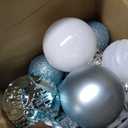 Soulchen 4 Size Christmas Balls Ornaments Set 46 Pcs 1.57, 2.36, 3.15, 4 Christmas Tree Decorations Shatterproof Hanging Plastic Xmas Ball for Holiday Xmas Tree(Light Blue, Silver White)