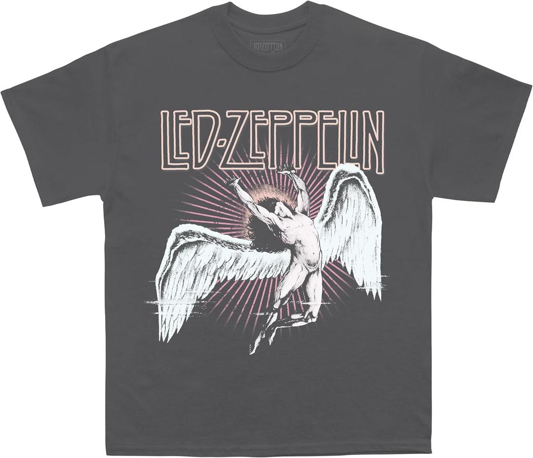 Led Zeppelin Unisex-Adult Official Merch Vintage Dark Icarus T-Shirt (Black)