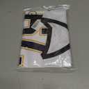 Football Jersey Women V-Neck Game Day Shirt Football Team Fans T Shirts Striped Graphic Tee Casual Short Sleeve Top (L)