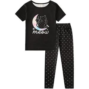 MyFav Children Girl Pajamas Set Soft Comfy Sleepwear Pajamas Size 12Y