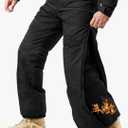 Tactical Pants for Men Thermal Waterproof Snow Ski Hiking Pants Warm Winter Windproof Cargo pants with Side Zipper size 36