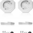 Vinyl Siding Light Mounting Block with Built-in Electrical Box, 8141 Vinyl Electrical Mounting Block for Outdoor Light, Ideal for 1/2" Lap Siding  White(2 Pack) (Small)