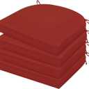 HARBOREST Outdoor Chair Cushions Set of 4, Water Resistant Patio Chair Cushions with Ties, Outdoor Seat Cushions for Patio Furniture, 17"x16"x2", Burnt Orange