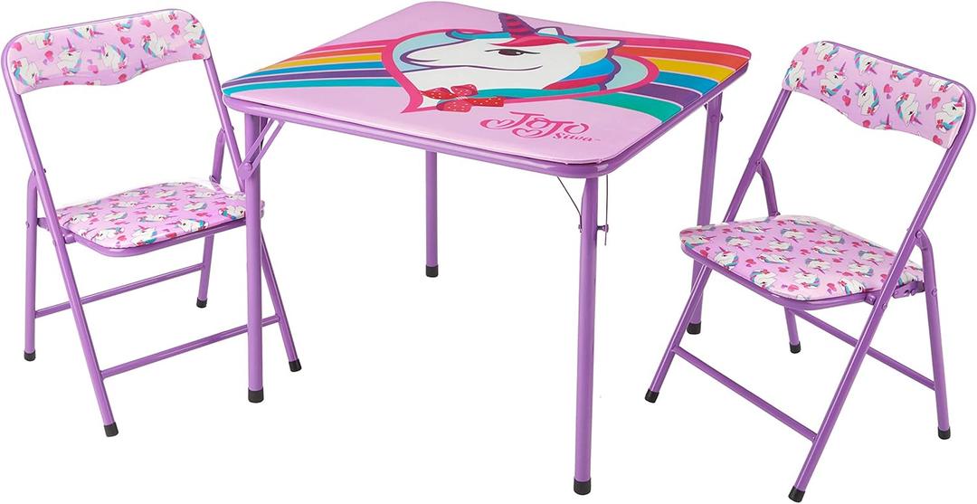 Idea Nuova Jojo Nickelodeon Siwa 3Piece Table Set with 2 Folding Chairs & 1 Table, Ages 3+