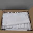 12 Pack White Round Tablecloth 120 Inch Round Table Cloth, Wrinkle Resistant and Washable Tablecloth Polyester Fabric Table Cloth Round Cover for Dining Wedding Banquet Party