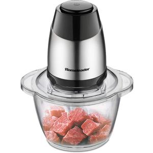 Electric Food Chopper, 5-Cup Food Processor by Homeleader, 1.2L Glass Bowl Grinder for Meat, Vegetables, Fruits and Nuts, Stainless Steel Motor Unit and 4 Sharp Blades, 300W