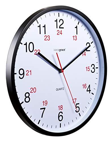 Kiera Grace Silent Round Wall-Clocks,  Black
