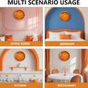 Mabpedo Wall Clocks Battery Operated - 11 Inch Silent Non Ticking 3D Numbers Easy Read Analog Clock with 2 Hooks Premium HD Glass Clocks for Living Room Bedroom Kitchen Gym Outdoor Decor, Orange