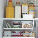 6 PACK 12in Hanging Under Shelf Storage Basket Kitchen Cabinet Organizer Storage, Slides Under Wire Shelves for Counter Pantry Desk Bookshelf, White