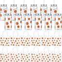 Reallnaive 24 Pcs Basketball Gift Bags Set Party Favors 7.9" x 7.9" x 3.5" Clear Basketball Goodie Bag and 14.2 oz Clear Reusable Plastic Bottles with Lid and Straw for Team Gifts Birthday Decoration