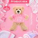 Lenwen 5 Pcs Baby Shower Bear Stuffed Decorations Animal Cute Plush Toy 14 Inch Stuffed Bear Plush Dolls in Bulk for Baby Shower Christmas Birthday Wedding Home Decorations (Girl)