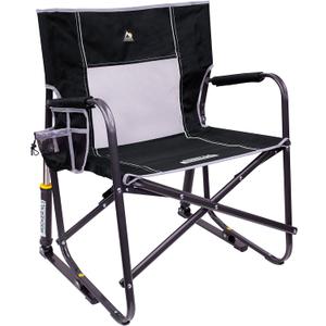GCI Outdoor Freestyle Rocker XL Portable Folding Rocking Chair and Outdoor Camping Chair (Black)