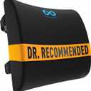 Everlasting Comfort Lumbar Support Pillow for Car Seat - Memory Foam Back Cushion for Car, Chair, Couch - Lumbar Pillow Promotes Better Posture, Back Pain Relief - Ideal for Gaming and Desk Chairs (Black)